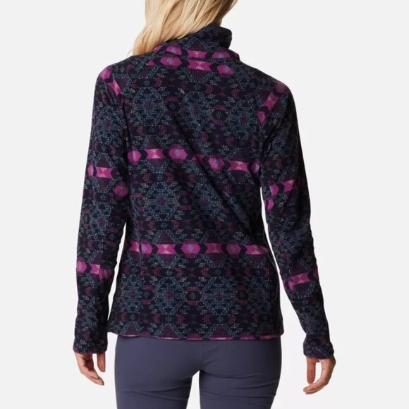Columbia Glacial™ IV Print Half Zip Pullover in Plum Blanket Sz L - Picture 2 of 9